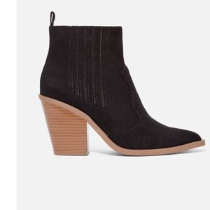 JustFab Black Western Booties